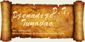 Đenadije Tunovac vizit kartica